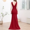 thumbnail image 4 of UPPADA Wedding Guest Dresses for Women One Shoulder Ruched Formal Evening Dress Wrap Ruffle Hem Dress Halter Bodycon Maxi Dress High Waist Party Prom Gown Cocktail Dress Clearance Homecoming Dresses, 4 of 5