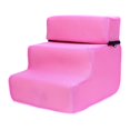 thumbnail image 3 of lionlar Comfortable Dog Stairs Ladder Ramp Cat Removable Pet Supplies 3 Steps for Indoor Pink, 3 of 9
