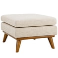 thumbnail image 1 of Engage Upholstered Fabric Ottoman - Beige, 1 of 5