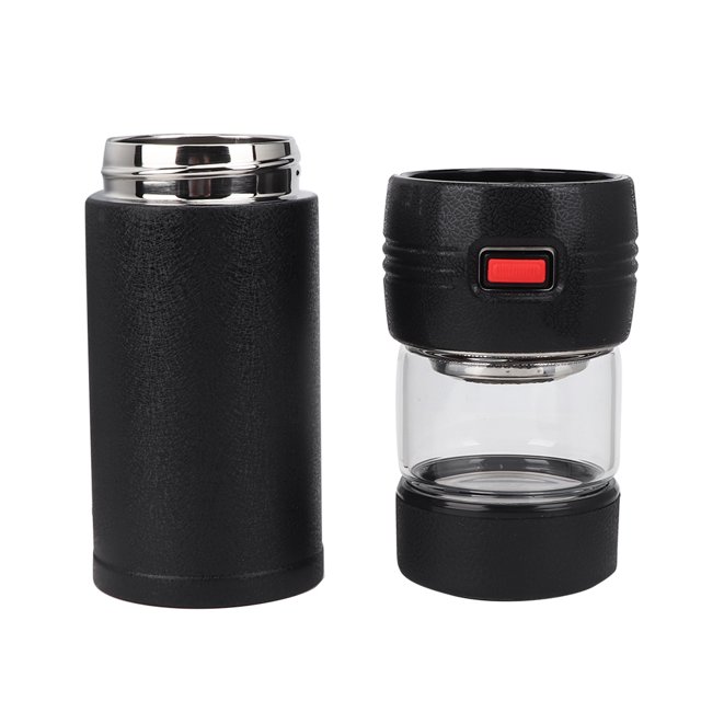Fyearfly Tasse à thé en Verre à Double Canapé, Tasse Thermique en Acier Inoxydable, Filtre à thé en Verre à Double Canapé, Tasse de séparation Portable