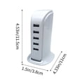 thumbnail image 3 of Yhmxh Electronics Smart Home Multi Interface USB Charger 20W Fast Charging 5 USB Sockets 5V4A Desktop Stand Multifunctional Charger Abs Docking Station, 3 of 6