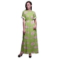thumbnail image 1 of Bimba Rayon Rose & Ranunculus Floral Printed Womens Long MaxiDressGown With Side Slit-Large, 1 of 6