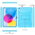 thumbnail image 3 of Soke Case for iPad 10th Generation 10.9-inch 2022 with Built-in Screen Protector and Kickstand Rugged Full Body Protective Cover for New Apple iPad 10.9 Inch - Cyan Blue, 3 of 5