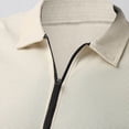 thumbnail image 5 of RXIRUCGD Men's Solid Color Design With Zippered Pockets Long Sleeved Hooded Casual Jacket, Khaki, Size: M, 5 of 5