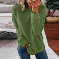 thumbnail image 2 of Chandails de Compression à Manches Longues pour Femmes Col Ras du Cou Unis Plus Chandail Surdimensionné Coupe Ample Pulls Tendance Hauts Légers pour Femmes Grande Taille Gris m, 2 of 5
