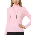 thumbnail image 2 of Innerwin Hauts Tricotés Manches Longues Femme Pull Haut Tunique Tricotée Blouse Rose TG, 2 of 3