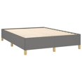 thumbnail image 3 of vidaXL Bed Frame Dark Grey 137x190 cm Full Fabric, 3 of 7