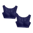thumbnail image 1 of RKSTN Bras for Women Traceless Comfortable No Steel Ring High Elasticity Stretch 2PC Bras Solid Color Super Soft Breathable Gathering Plus Size Everydays Bras, 1 of 5