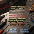 thumbnail image 3 of Tool Organization Labels 12-Pack Toolbox for Steel Toolboxes Carts Drawers and Cabinets in PET Reusable 3D Printed General Organization, 3 of 4