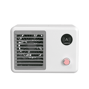 Personnel Air Refroidissement 2000 mAh Portable sans fil Air Conditionneur avec 3 Modes de vitesse rechargeables Mini Air Ventilateur de conditionnement avec 7 Couleurs lumière de nuit pour la salle de bureau de voiture (blanc)