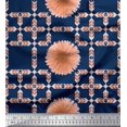 thumbnail image 1 of Soimoi Poly Georgette Fabric Artistic Flower & Arrow African Printed Fabric 1 Yard 52 Inch Wide, 1 of 1