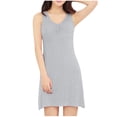 thumbnail image 1 of Tnhcen Robe de Nuit Débardeur Rembourrée en Modal Uni à Col Rond pour Femme - P-3TG 20 % Modal 40 % Coton 40 % Polyester, 1 of 6