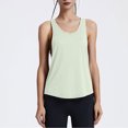 thumbnail image 2 of Timegard Tank Tops for Women Scoop Neck Workout Yoga Tops Racerback Athletic Loose Comfy Solid Color Tee, 2 of 4