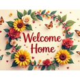 thumbnail image 4 of Welcome Home Banner Floral Butterfly Decor Wall Background for Party Wedding Garden Backdrop Photo Prop Event Decorations Vibrant Flower Display, 4 of 4