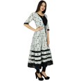 thumbnail image 2 of Bimba Womens 2 Piece Anarkali kurta Printed Rayon Kurti Designer Blouse, 2 of 9