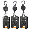 thumbnail image 2 of New Badge Holder Carabiner Keychain Tactical ID Holder Retractable Reel Mountaineering Buckle Multiple Tools Accessories Circular, 2 of 6