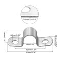 thumbnail image 2 of Unique Bargains 16mm Rigid Pipe Strap Clamp, 10 Pcs 304 Stainless Steel Two Hole U-shape Tube Clip, 2 of 5
