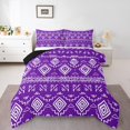 thumbnail image 1 of Erosebridal Ensembles de Literie Boho Aztèque Simple avec Couette, Insert de Couette Tribale Western American, Violet, Réversible 2 Pcs, 1 of 8