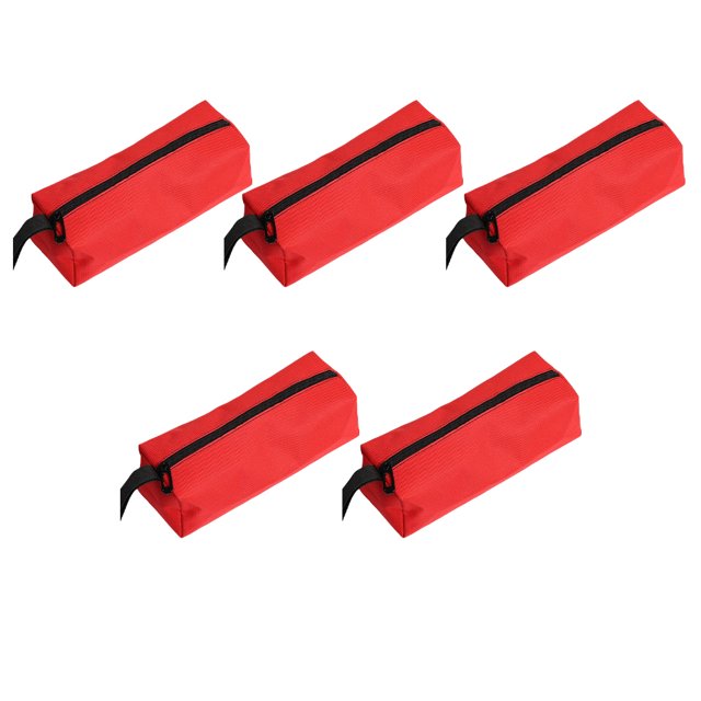 Wweixi 5X Tote Bag Zippered Pack Fine Workmanship Wear-resistance Convenience Storage Bags Hardware Organizer Container Red Small Size
