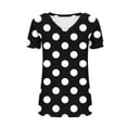 thumbnail image 5 of JDQJBZ T-Shirt à Manches Courtes pour Femmes Haut d'Été, Blouse Décontractée Ample de Mode pour Femmes Impression T-Shirt à Col en V Blouse T-Shirt Imprimé, 5 of 5