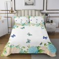 thumbnail image 1 of YST Kids Spring King Coverlet Set Chic Butterfly Quilt Set, Wild Dragonfly Bedspread Set Blue Pink Hydrangea Floral Bedding Set, Ultra Soft Bed Quilt Colorful Flower Girls Room Decor, 1 of 3