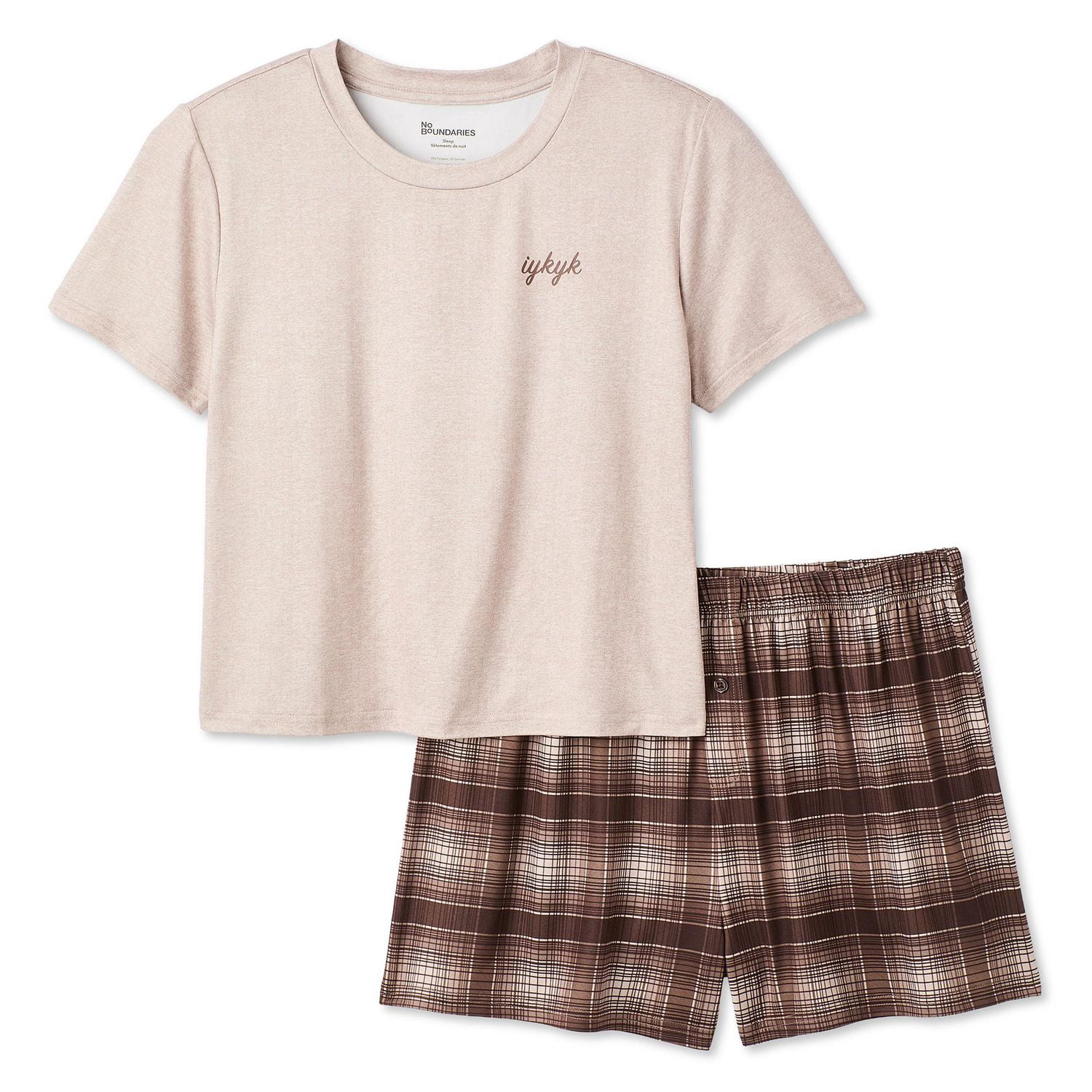 No Boundaries Women's Two Piece Pajama Set