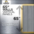 thumbnail image 2 of Arrow Classic Steel Storage Shed, 10x8, Gris pâle, 2 of 8