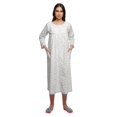 thumbnail image 4 of Moomaya Chemise de Nuit Boutonnée en Coton Imprimé pour Femmes, Robe de Nuit d'Allaitement, 4 of 5