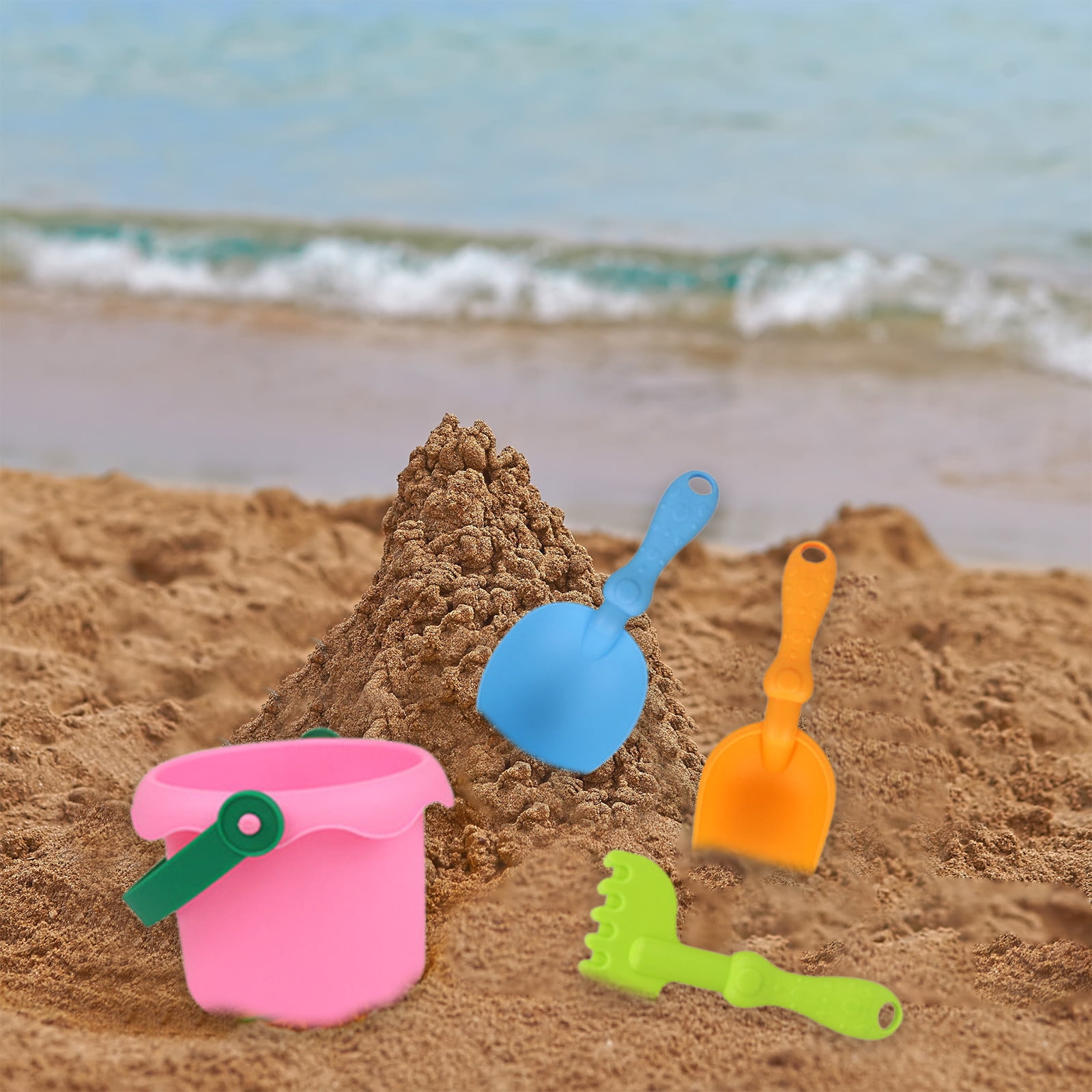 Ensemble de Jouets de Plage pour Enfants Pelles à Sable Seaux Jeu Extérieur Jouets pour Bac à Sable pour Tout-Petits de 3 Ans et Plus - Plage pour Aventures en Bac à