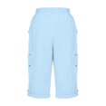 thumbnail image 5 of Yanlir Pantalon de Travail Mode pour Femme à Multiples Poches, Léger, Randonnée, Jogging, Plein Air, Pantalon de Rue pour Voyage, Sports et Actif (Bleu Pâle, TG), 5 of 5