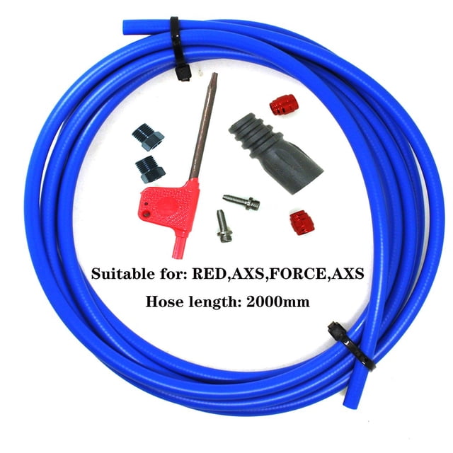 Ensemble de Durite de Frein de 2 Mètres Compatible avec -Sram Axes Rouges Axes de FORCE Ensemble de Connecteur de Vélo Bleu
