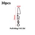 thumbnail image 1 of 30 Pack Ball Bearing Fishing Swivels Snap Coastlock Fishing Line Connector Stainless Steel Fishing Swivels Fish Tackle Tools, 1 of 12