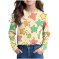 thumbnail image 1 of Posijego T-Shirts Graphiques à Manches Longues pour Tout-Petits Garçons Filles, Mignons, Col Ras du Cou, T-Shirts Basiques, Hauts, Chandail de Printemps pour Enfants, 1 of 6