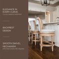 thumbnail image 2 of Maven Lane Pullman Counter Stool, Weathered Oak Finish w/ Sand Color Fabric Upholstery, 2 of 6