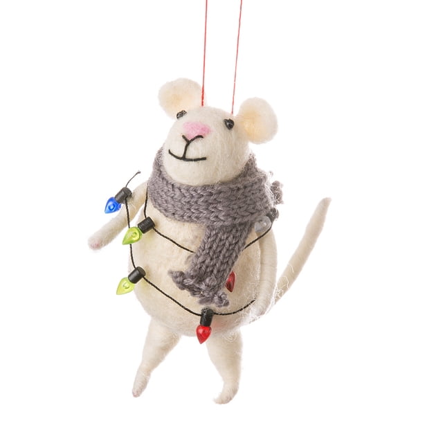 Set of 12 Mouse with Lights Ornament