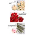thumbnail image 2 of Fleurs Artificielles Faux Roses Arrangements de Mariage Bouquets de Table de Mariage 20 Têtes à Main pour Arrangements Table de Mariage Centres de Table Maison Partie Rouge, 2 of 9
