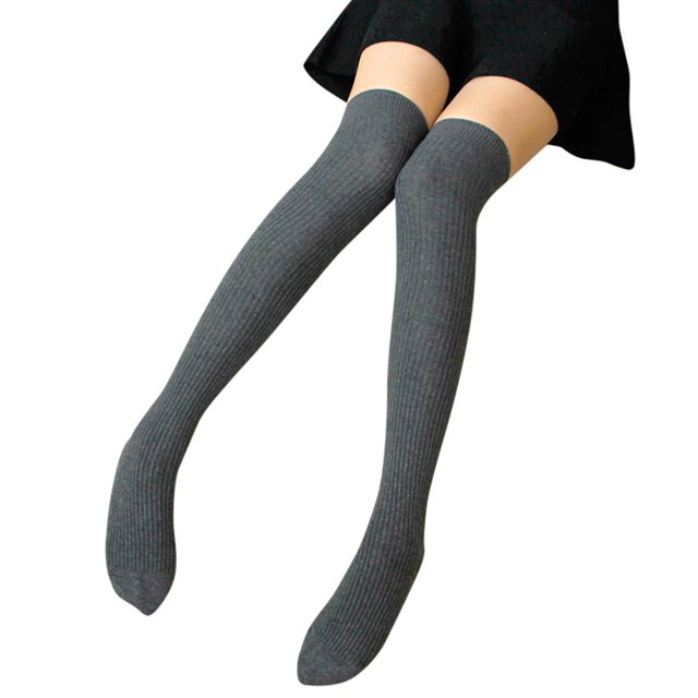 Chaussettes Hautes pour Femmes, Chaussettes d'Hiver en Coton Doux