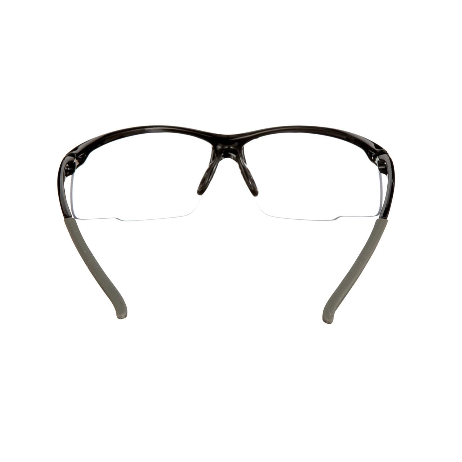 Lunettes de grand rendement 47070H1-DC 3M(MC), conception classique, monture noire et grise, verres antibuée transparents
