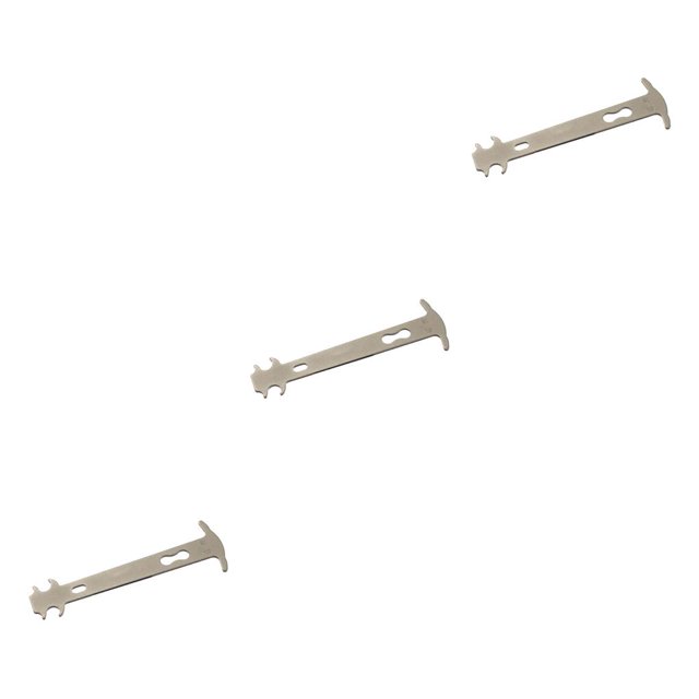 Baohd Vérificateurs de Chaîne de Vélo Résistants à l'Usure Indicateur d'Abrasion Jauge Résistante à la Rouille Outil de Réparation Lisse Accessoires de Cycle Argent 3Ensemble