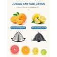 thumbnail image 2 of Electric Citrus Juicer Squeezer, Powerful Orange Juicer with Zine Alloy Die Casting Shell, Luxury Citrus Squeezer with Two Interchangeable Cones for Oranges of any Size, 2 of 6