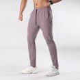 thumbnail image 2 of Ceisia Men Solid Color Loose Casual Pants Elastic Waist Drawstring Sports Gift Work Trousers, 2 of 4