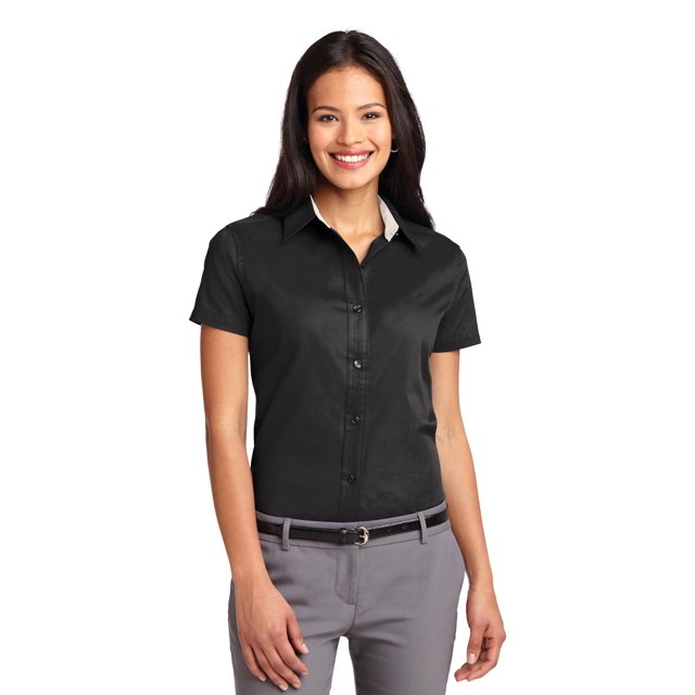 Port Authority Chemise à Manches Courtes pour Femmes Entretien Facile L508