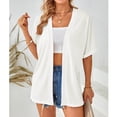 thumbnail image 1 of Jsaierl Cardigans Légers pour Femmes Été Décontracté Manches Courtes Hauts Plage Vacances Chemises Douces Confortables Amples, 1 of 6