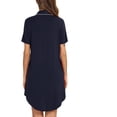 thumbnail image 5 of Kcodviy Chemise de Nuit Pyjama pour Femmes Chemises de Nuit Manches Courtes/longues Boutonnée 5X Robe de Nuit Tenue de Nuit Haut Chemise de Nuit Style Boyfriend pour Femmes Chemises Longues Robe de Nuit, 5 of 5