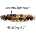 thumbnail image 2 of Angelstones Bracelet Extensible Unisexe en Perles Rondes de 8 mm en Jaspe Mookaite Naturel, 2 of 5