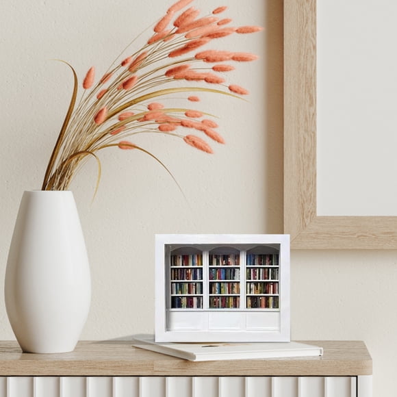 Bibliothèque Miniature pour l'Anxiété à la Maison et Ornement de Bureau Unique pour Salon et Espaces de Travail Idée Anti-Stress pour les Amateurs de Livres et les Passionnés