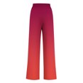 thumbnail image 4 of Pants for Women, Womens Fashionable Striped Printed Drawstring Wide Leg Pants, 4 of 5