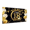 thumbnail image 2 of serony Birthday Party Banner Home Birthday Theme Backdrop Background Wall Decoration, 18 Years Old, 2 of 6