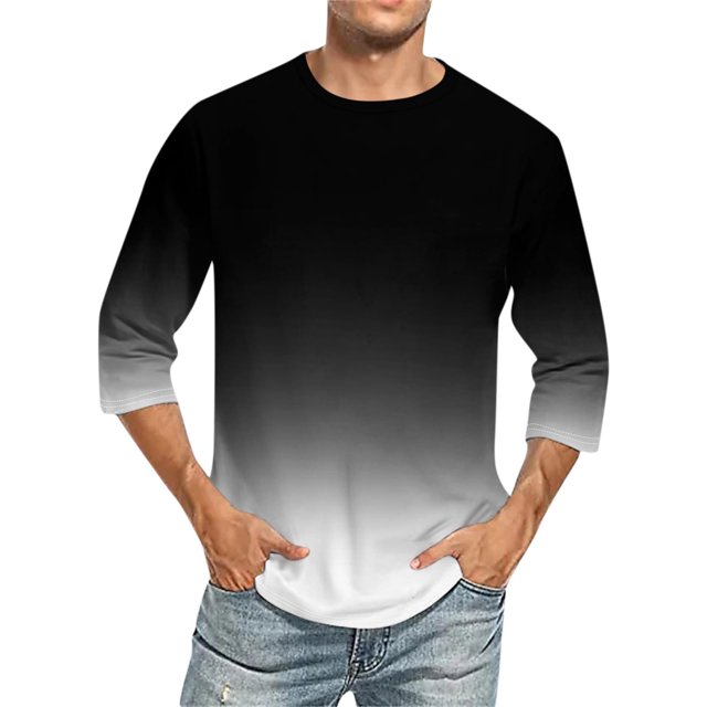 SDNall Shorts pour Hommes Hommes Imprimé Col Rond Décontracté Mode Manches Courtes Blouses Col Rond Chemises Chemises pour Hommes,T-Shirts à Manches Longues pour Hommes,Chemises à Manches Longues pour Hommes