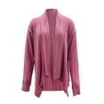 thumbnail image 4 of Yuyuzo Womens Cardigan Long Sleeve Irregular Hem Drape Open Front Knit Solid Color Cardigan Sweater Fall, 4 of 5